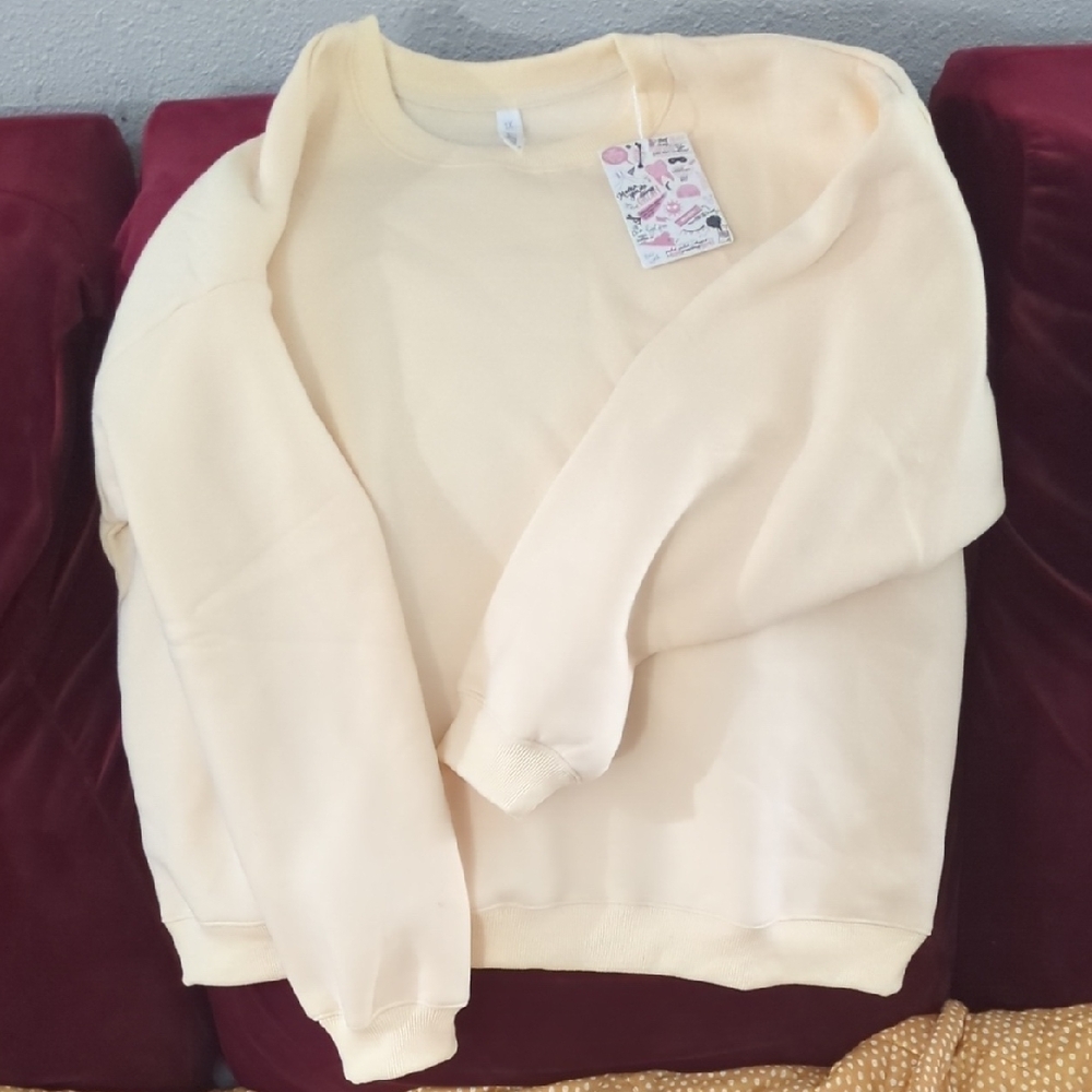 Latched Mama Cream Crew Neck Sweater